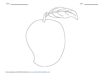 Document preview: Bitten Apple Coloring Page