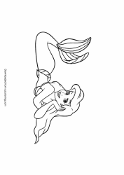 Document preview: Ariel Coloring Page