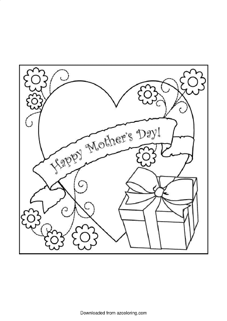 Happy Mother's Day Coloring Sheet