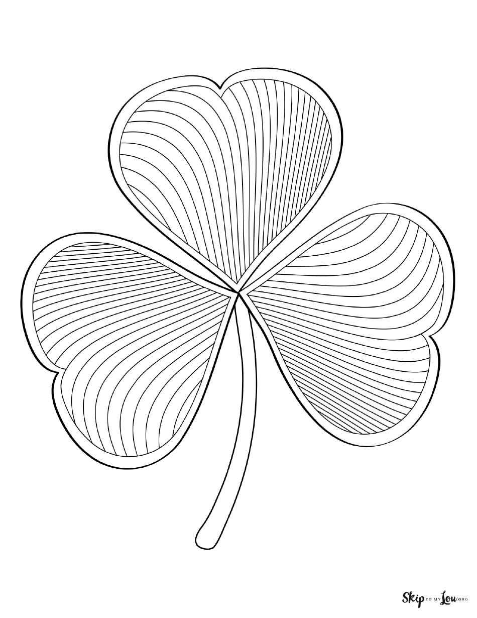 Shamrock Coloring Sheet Preview