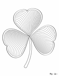 Document preview: Shamrock Coloring Sheet
