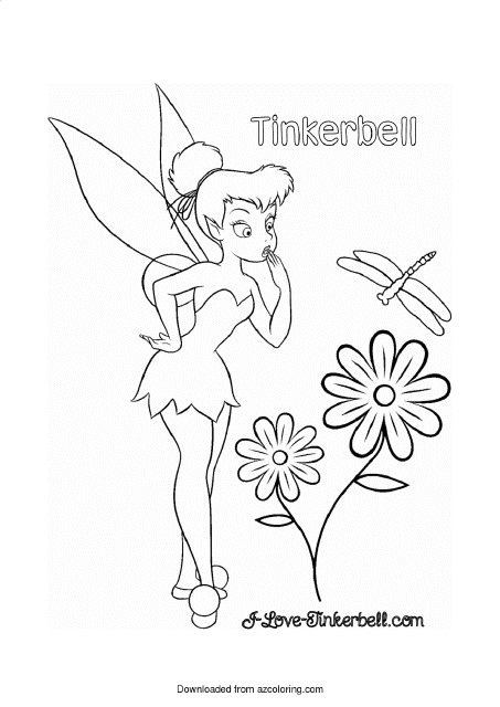 Tinkerbell Coloring Page Image Preview
