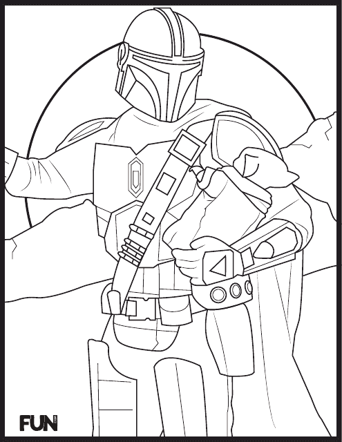 Beautiful Mandalorian Coloring Page showcasing the iconic characters and stunning imagery of the popular TV series. Let your creativity soar as you bring these engaging and intricate designs to life with vibrant colors.