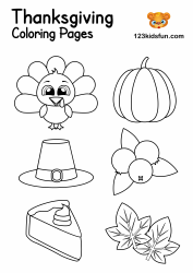 Document preview: Thanksgiving Coloring Page