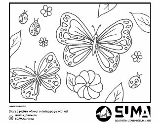 Document preview: Butterflies Coloring Page - Museum Display