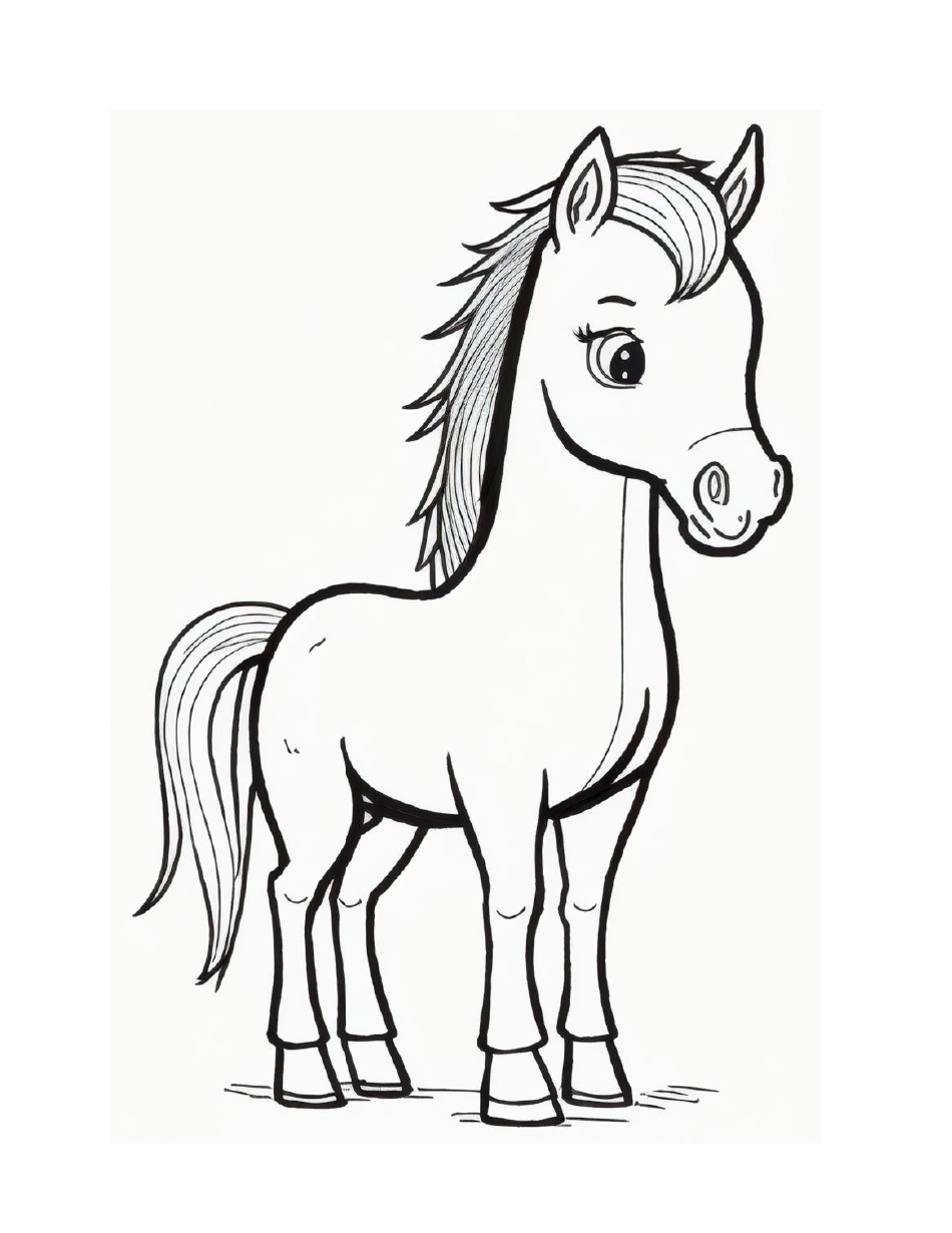 Young Pony Coloring Page