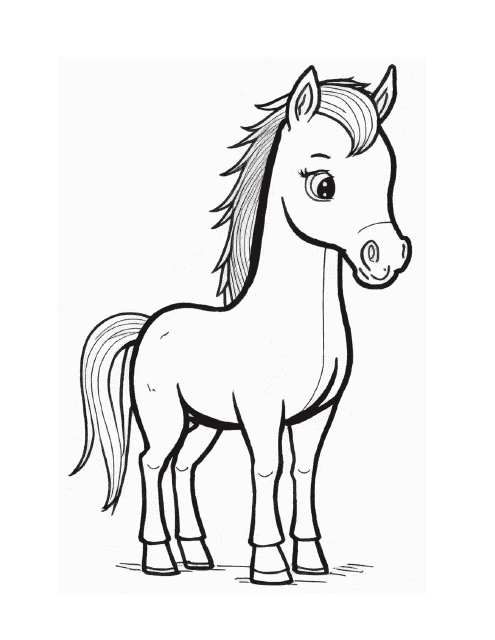 Young Pony Coloring Page