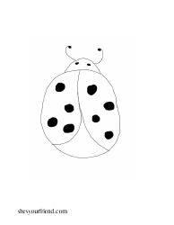 Document preview: Ladybug Coloring Page