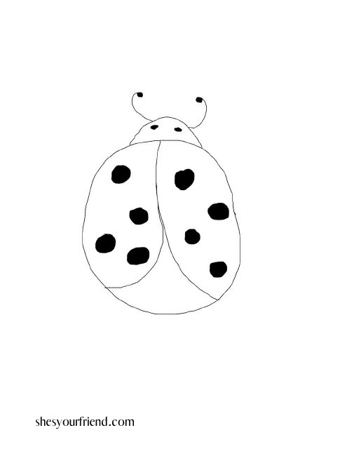 Ladybug Coloring Page Preview