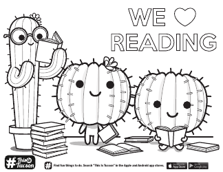 Document preview: Love Reading Coloring Page