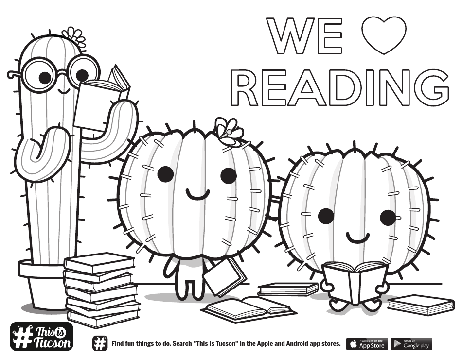 I Love To Read Coloring Pages