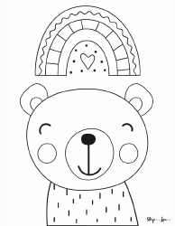 Document preview: Little Bear Coloring Page