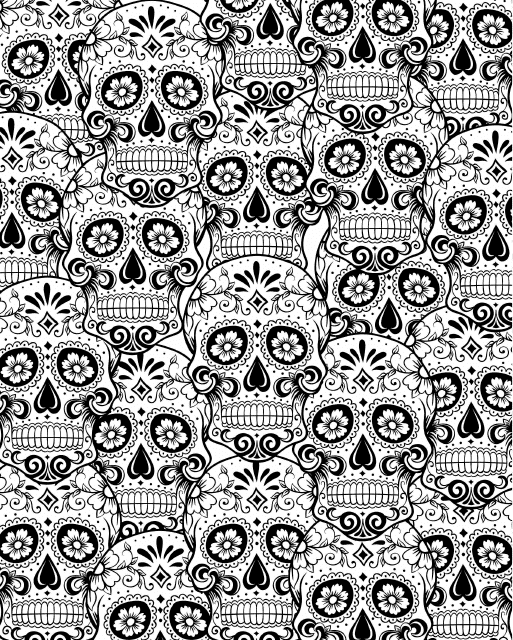 Day of the Dead Adult Coloring Page