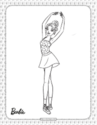Document preview: Barbie Dancing Coloring Pages