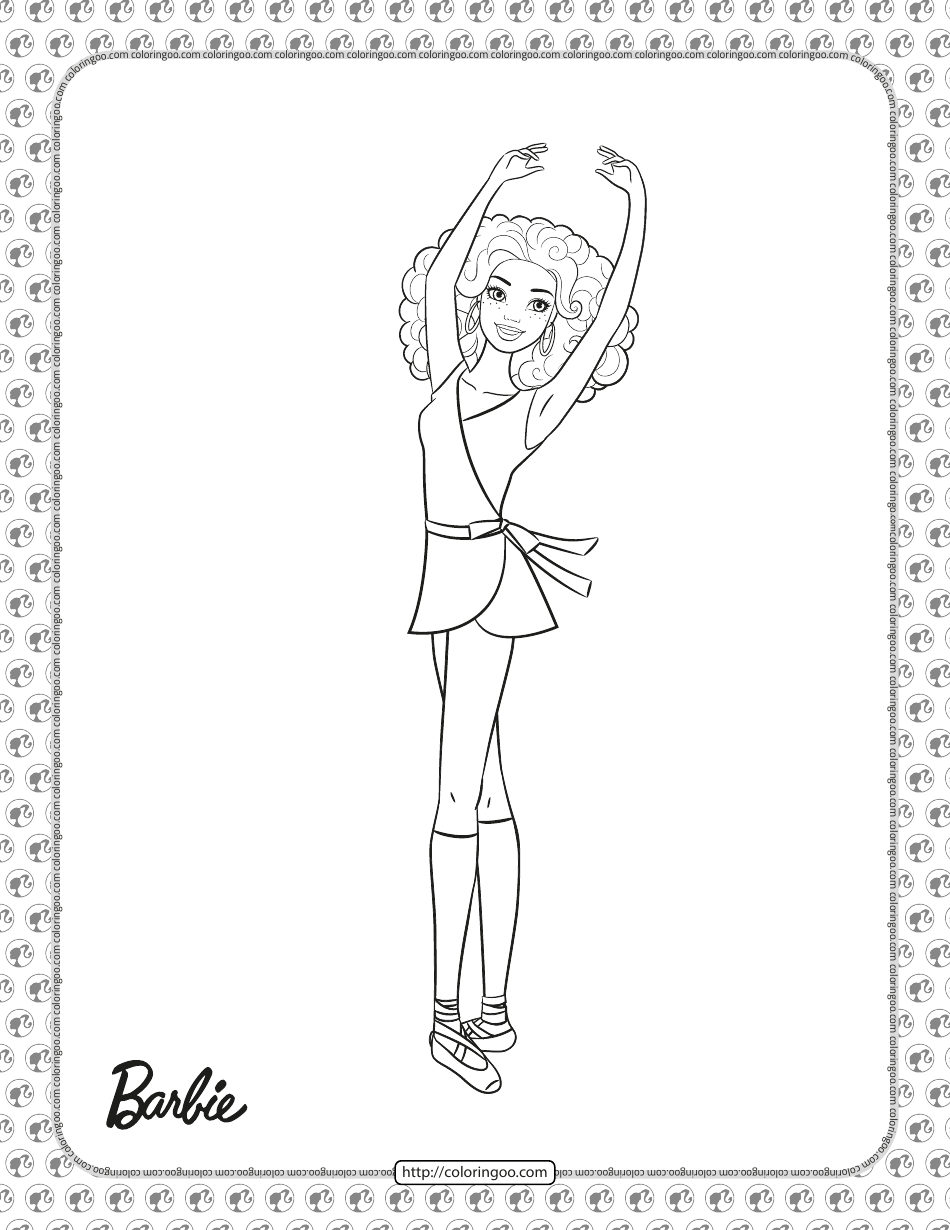 Barbie Glam Boho Doll coloring page