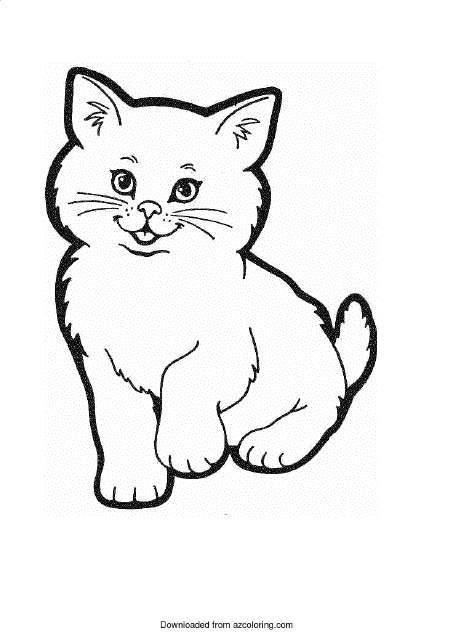 Little Kitten Coloring Page
