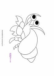 Document preview: Cute Hermit Crab Coloring Page