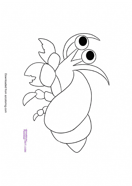 Cute Hermit Crab Coloring Page
