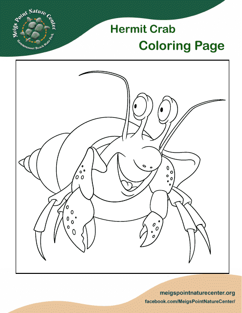 Underwater Animals Coloring Page - Hermit Crab