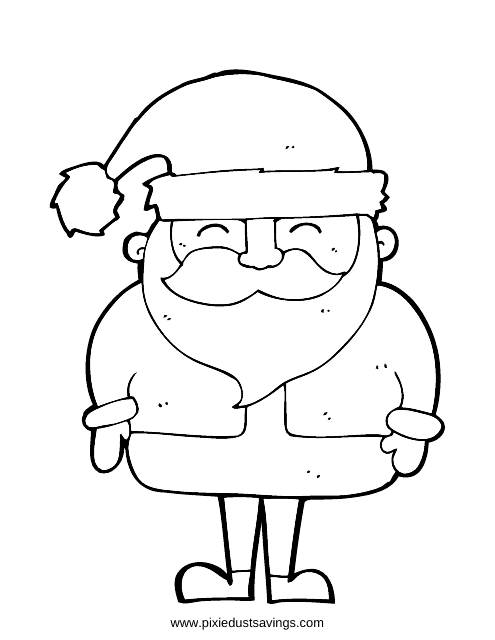 Friendly Santa Claus coloring page