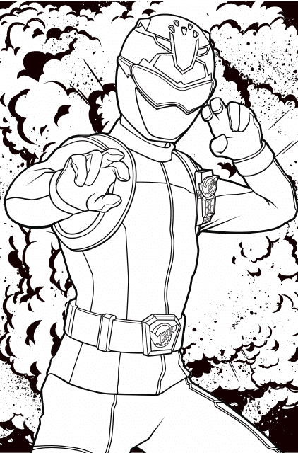 Power Rangers Coloring Page - Ranger Red