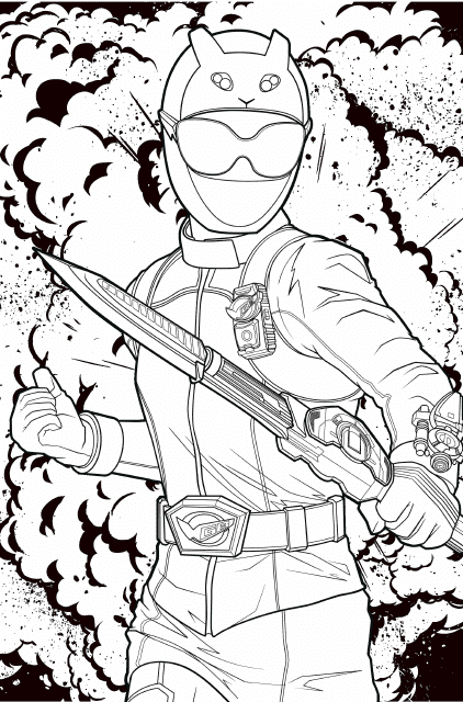 Power Rangers Coloring Page - Ranger Yellow
