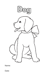 Document preview: Pet Dog Coloring Sheet