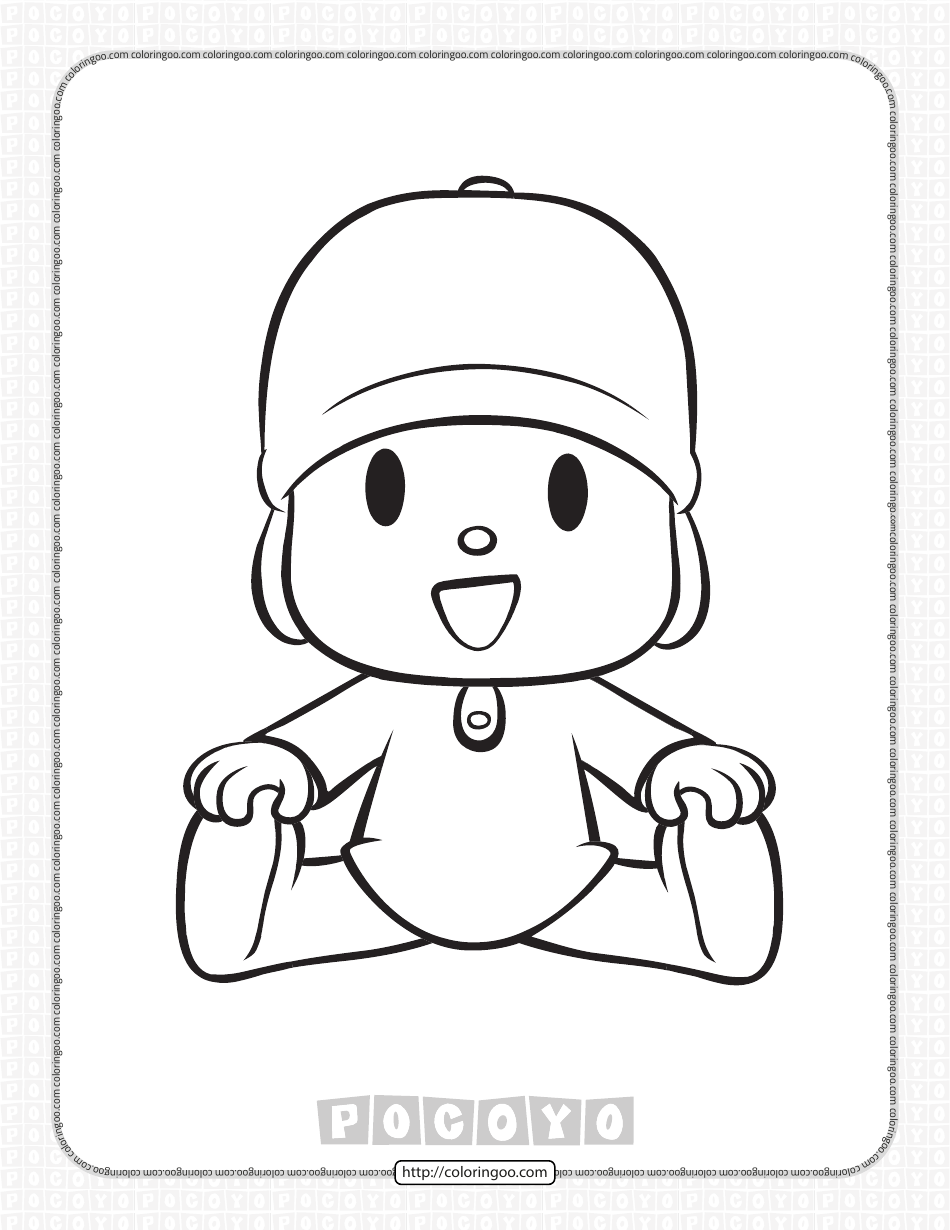 Pocoyo Coloring Page Preview