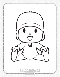 Document preview: Pocoyo Coloring Page