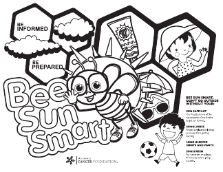 Document preview: Educational Coloring Page - Sun Safety