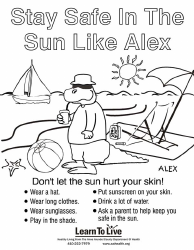 Document preview: Stay Safe in the Sun Coloring Page