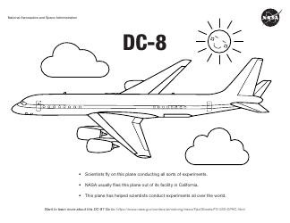 Document preview: NASA Coloring Page - Dc-8