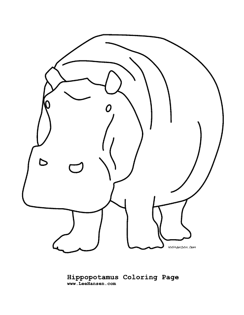 Hippopotamus Coloring Page