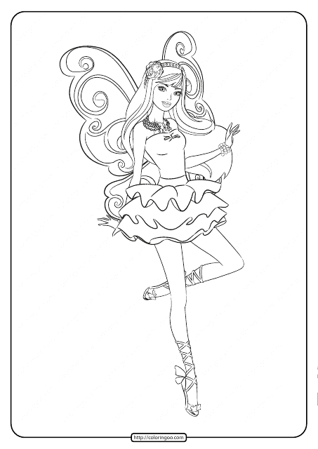 Fairy Princess Coloring Sheet - Free Printable Document