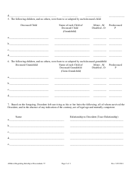 Affidavit of Heirship Spouse/Partner and/or Descendants - Illinois, Page 2