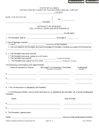 Document preview: Affidavit of Heirship Collateral Heirs (No Descendants) - Illinois