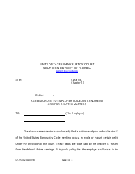 Form LF-75 Agreed Order to Employer to Deduct and Remit and for Related Matters - Florida