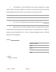 Form LF-69 Application for Compensation for Professional Services or Reimbursement of Expenses by Attorney for Chapter 13 Debtor - Florida, Page 2