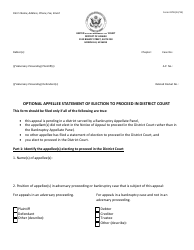 Form 417B Optional Appellee Statement of Election to Proceed in District Court - Hawaii