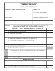 Form FDA2681 Bakery Inspection Report