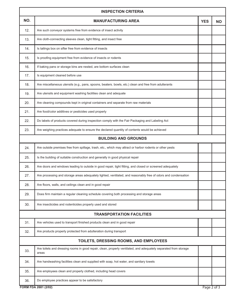 Form FDA2681 - Fill Out, Sign Online and Download Fillable PDF ...