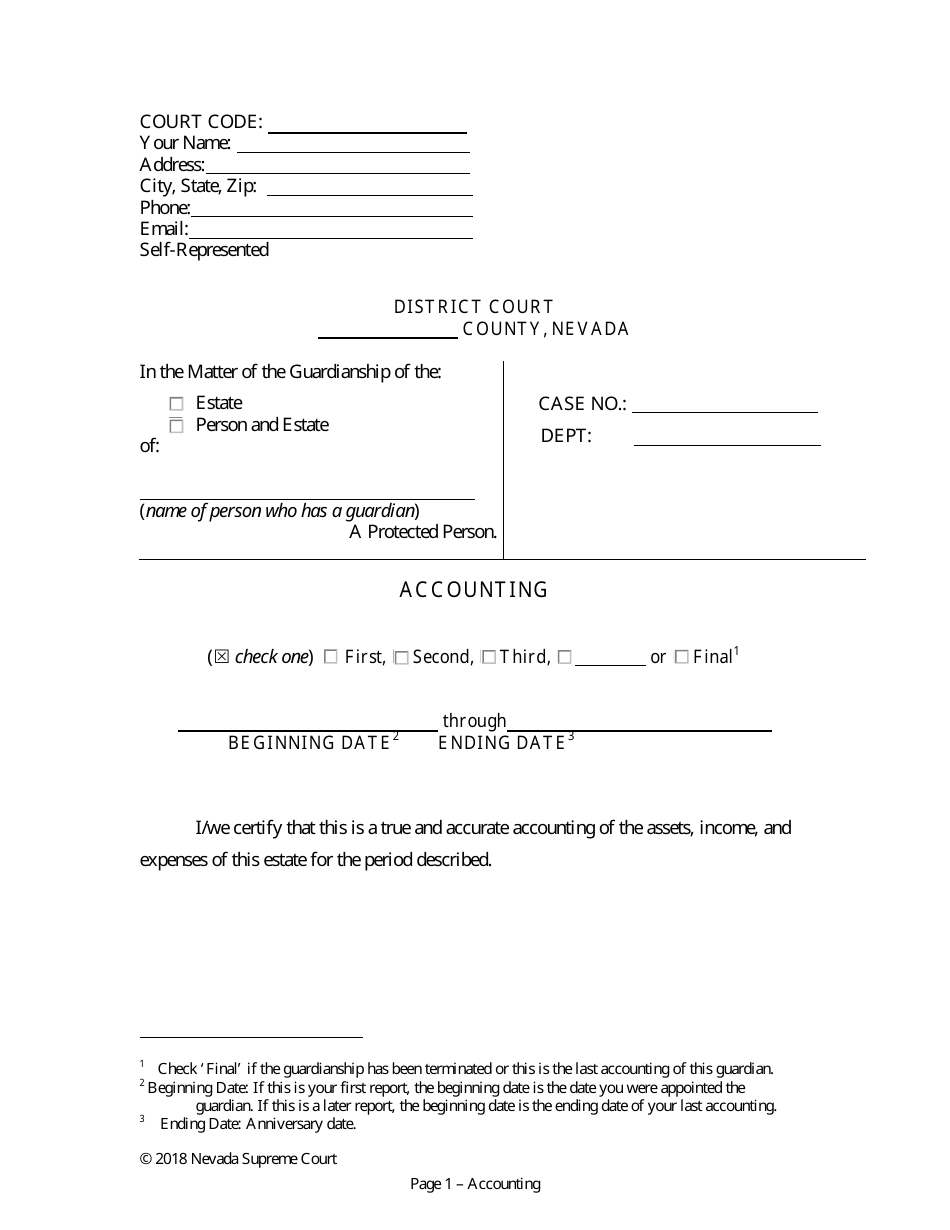 Nevada Accounting - Fill Out, Sign Online and Download PDF | Templateroller