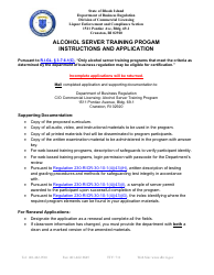Alcohol Server Training Progam Application - Rhode Island