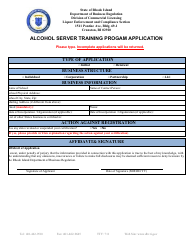 Alcohol Server Training Progam Application - Rhode Island, Page 2