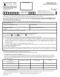 Document preview: Form RS6037 Application for Service Retirement - New York