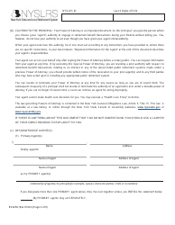 Form RS6450 New York Public Employee Retirement System Special Durable Power of Attorney - New York, Page 2