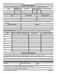 Form LIC215 Applicant Information - California, Page 2