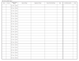 Form SFN18127 Credit Redemption Register - North Dakota, Page 2