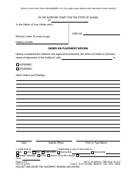 Form CN-313 Request for Placement Review and Request for Hearing - Alaska, Page 2