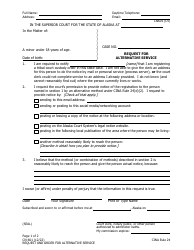 Document preview: Form CN-601 Request and Order for Alternative Service - Alaska